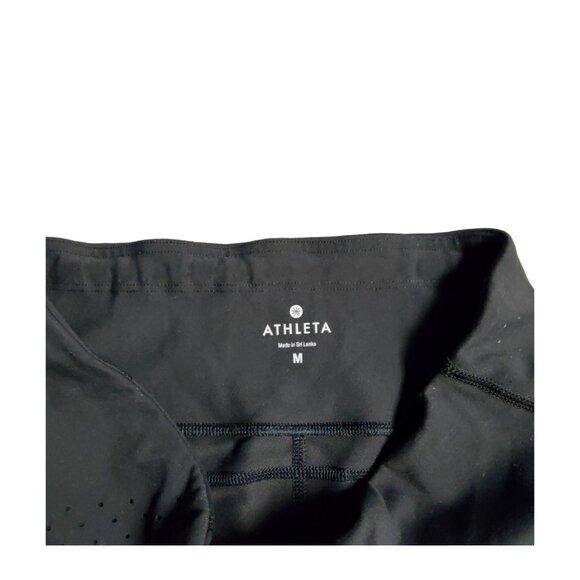 Athleta Capri Leggings Women's Size Medium Black Yoga Athletic Drawstring Waist - Picture 3 of 10